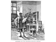 Johann Gutenberg N(c1395-1468) German Inventor Gutenberg And His Partner Johann Fust (or Faust) With Their Printing Press At Mainz Wood Engraving 19th Century P