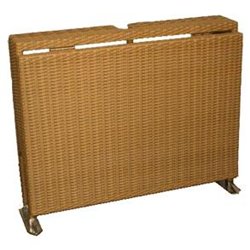 Wicker Drop Leaf Square Table: Coffee