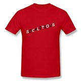 TASY 100% Cotton Men's Socalitious T-shirt - S Red