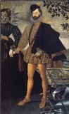 Portrait of Sir George Delves with a Lady bearing a branch of Myrtle,oil painting frames