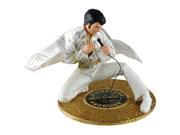 5.5-inch Fabric Mache Elvis In White Jumpsuit Table Piece #ep0111
