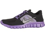 Nike Free Run  3 (Kids) - Black / Reflect Silver-Iris, 5.5 M US