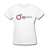 XiangXiangli Women Revfoods Logo Short Sleeve T Shirt XXL White