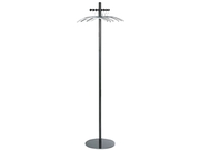 Safco 4192 Nail Head Coat Tree, Six Anti-theft Hangers, Metal, Black
