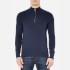 Michael Kors Men's Honeycomb Half Zip Mock Neck Knitted Jumper - Midnight - XL