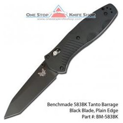 Benchmade 583Bk Osbourne Barrage Tanto Knife Plain Edge