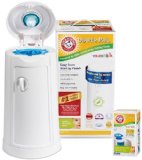 Munchkin Arm and Hammer Diaper Pail with Refill Bags, 10 Count