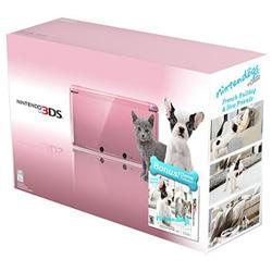 Nintendo 3DS Bundle w/ Nintendogs   Cats: French Bulldog and New Friends (Pearl Pink)