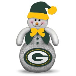 Green Bay Packers LightUp Tabletop Snowman