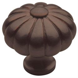 Baldwin 4458 1-1/5 Inch Diameter Solid Brass Mushroom Knob from the Melon Collec