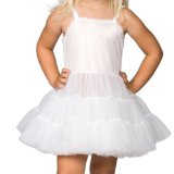 I.C. Collections Little Girls White Bouffant Slip Petticoat - Extra Full, 5