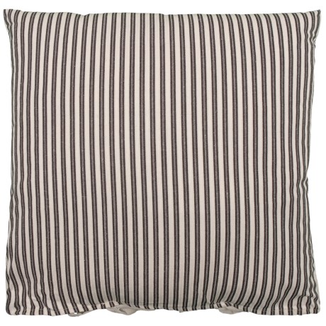 Tina Ticking Stripe Tie Pillow - 22x22?, Feathers