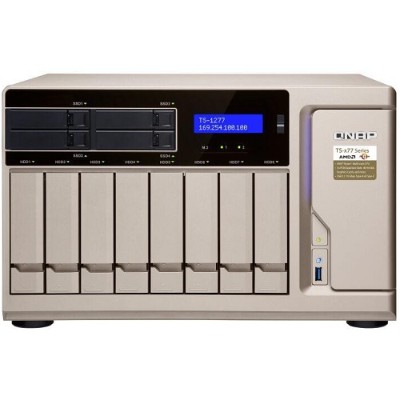 Qnap Ts-1277-1700-64g-us High-performance 12-bay Nas/iscsi Ip-san Amd Ryzen 7 1700 8-core 3.0ghz  64gb Ram  10g-ready