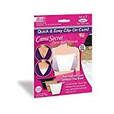 Cami Secret Set of 3 Clip-on Camisole, Black/Beige/White, One Size