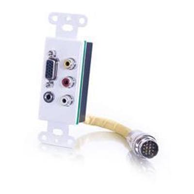 Cables To Go 42334 Rapidrun Hd15   3.5mm   Composite Video   Stereo Audio Wall Plate - Wall Plate - Vga / Composite Video / Audio