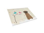 Christmas Presents Between Friends Bullmastiff Glass Cutting Board Large Bb2556lcb
