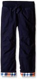 Gymboree Little Boys' Plaid-Lined Navy Active Pant, Antique Denim, 4