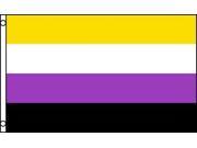 Non-binary Flag 3x5 Ft Nb Pride Genderqueer Gq Banner Sign Gender Identity
