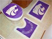 Belle View 10023 Kansas State Wildcats 3pc Bath Rugs