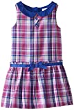 Pumpkin Patch Little Girls' Check Drop Waist Dress, Dutch Blue, 3