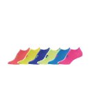 Under Armour Girl's Neon No Show Socks,Pack of 6 (Solid/Neon, Youth Large)