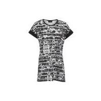 Damned Delux Women's Spliced Oversized Boyfriend Tee - Black