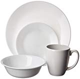 Corelle Livingware 16-Piece Dinnerware Set, Winter Frost White , Service for 4 [DISCONTINUED]