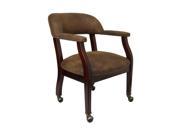 Flash Furniture Bomber Jacket Brown Luxurious Conference Chair With Casters [b-z100-brn-gg]