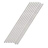 eDealMax 2 mm de diámetro 120 mm Longitud de Acero inoxidable barra Redonda Para el aeroplano de RC 9Pcs