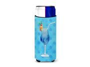 Carolines Treasures Bb8231muk Summer Cocktail Blue Polkadot Michelob Ultra Hugger For Slim Cans
