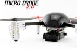 Extreme Fliers Remote Control Flying Quadricopter Micro Drone 2.0 with Video Camera Module- Black