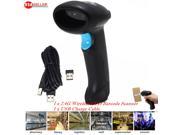 Lotfancy 2.4g Wireless Ccd Barcode Scanner Reader For Computer Pc Mobile Phone Screen Bar Code Scan, Rechargeable & Handheld, 60-hours Working Time, Store Up To