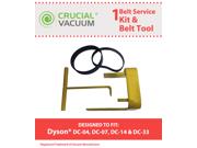 Dyson Vacuum Belt Tool   2 Clutch Belts For Dyson Vacuum Dc07, Dc04 And Dc14; Compare To Belt Part # 05361-01-02, 02514-01-01, Belt Tool Part # 10-10000-08; Des