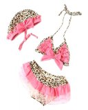 WXBUY Kids Swimwear Leopard Top&Bottom Bikini Beachdress Girls Briefs 3-4T