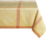 Tommy Bahama Pineapple Jacquard Square Tablecloth, 70 by 70-Inch, Yellow