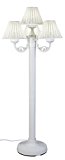 Patio Living Concepts 10451 Versailles Floor Lamp with Body & Wicker Shades, White/White
