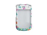 Clip On Floral Butterfly Print Case For Blackberry 9630