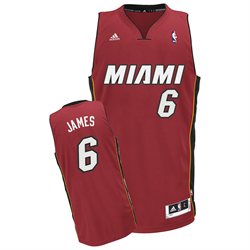 adidas Miami Heat LeBron James Youth (Sizes 8-20) Swingman Alternate Jersey
