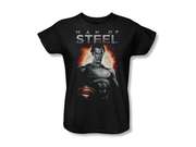 Man Of Steel/steel Short Sleeve Womens Shirt