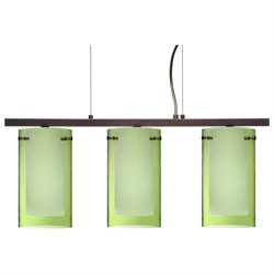 Besa Pahu 4 Pendant 3LP Transparent Olive/Opal Bronze 3x40W G9