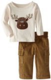 Mud Pie Baby-Boys Newborn Forest Friends Moose Pant Set, Multi, 0-6 Months