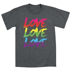 Love Love Love One Love Gay Rights - Mens T-Shirt - Heather charcoal - Small