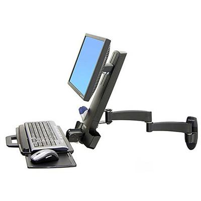 Ergotron 45-230-200 200 Series Combo Arm - Mounting Kit (handle  Wall Plate  Articulating Arm  Support Tray) For Lcd Display / Keyboard / Mouse / Barcode Scanne