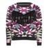 MINKPINK Women's  Mirror Mirror  Placement Print Fringe Trim Sweater - Multi - UK 6