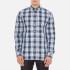 Tommy Hilfiger Men's Atlantic Check Long Sleeve Shirt - Flint Stone/Black Iris - L