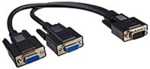 Belkin Vga Splitter Video Cable - Vga For Video Device - Splitter Cable - 1 Ft - Hd-15 Male Vga - 2 X Hd-15 Female Vga