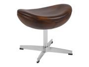 Flash Furniture Saddle Curved Design Leather Ottoman - Bomber Jacket