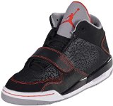 Jordan Youth Nike Flight Club 90's Retro Shoes-Black/Gym Red/Cement-6.5