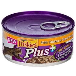 Friskies Plus with Chicken & Tuna in Sauce Canned Cat Food, Case of 24