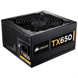 CORSAIR Enthusiast Series TX650 V2 650W ATX12V v2.31/ EPS12V v2.92 80 PLUS BRONZE Certified Active PFC High Performance Power Supply